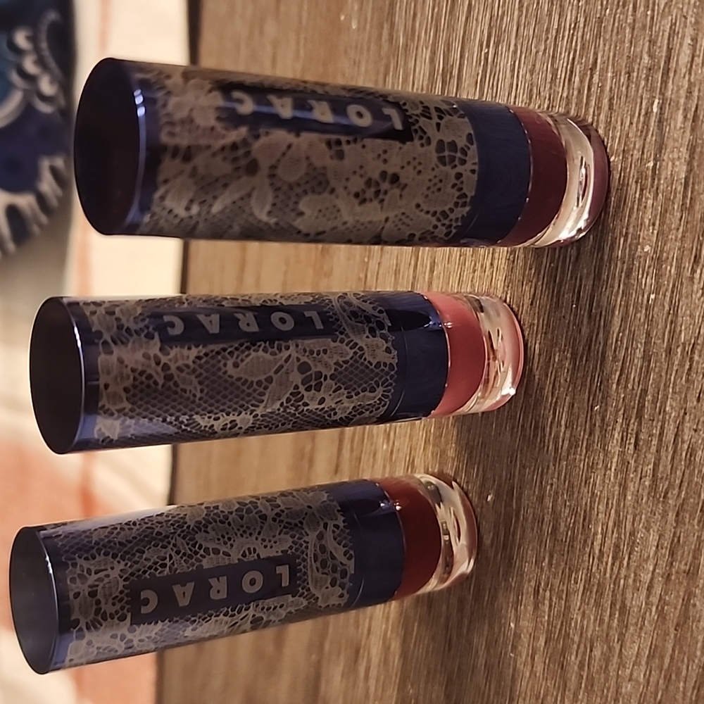 LORAC Lipstick Trio in Deep Red, Mauve Pink, and Berry